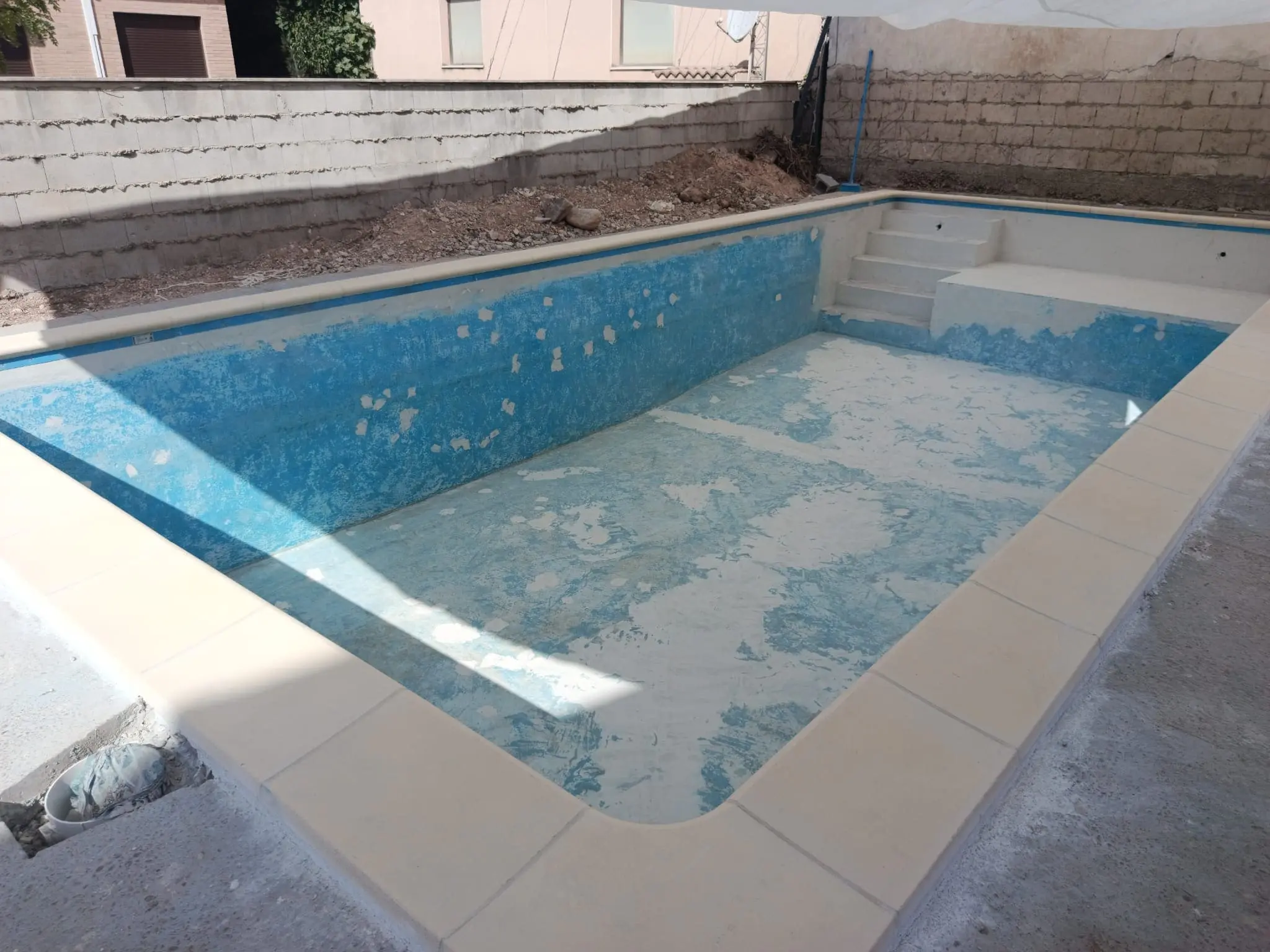 Antes: estado previo de piscina en Borja - Proyecto 3